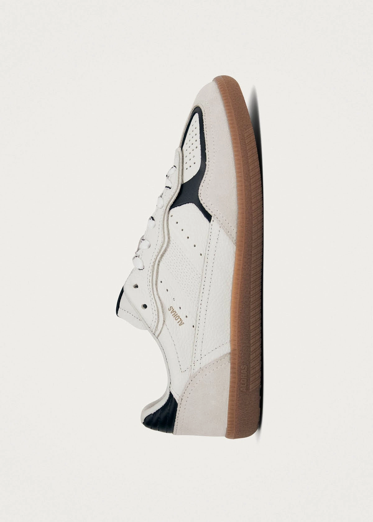 Shoes For Prom Flats Tb.490 Rife Grain White Black Leather Sneakers