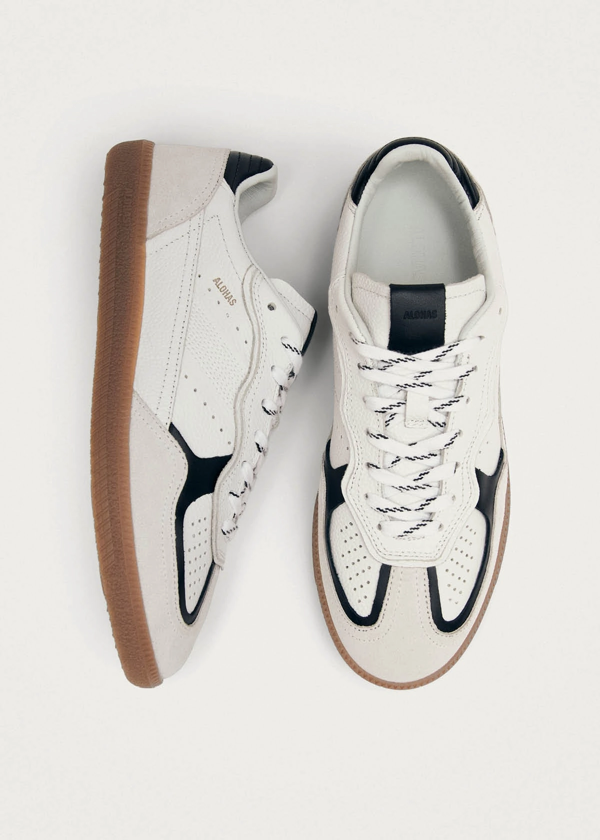 Tb.490 Rife Grain White Black Leather Sneakers Shoe Inserts