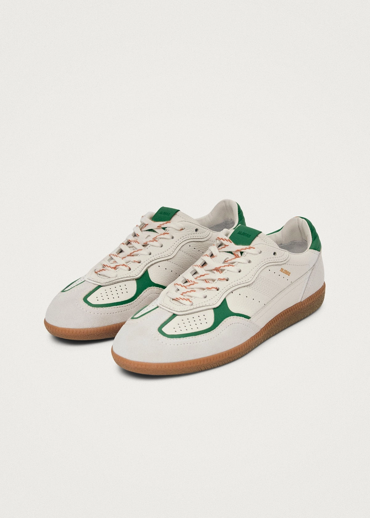 Tb.490 Rife Grain White Grass Green Leather Sneakers Flats Best Walking Shoes