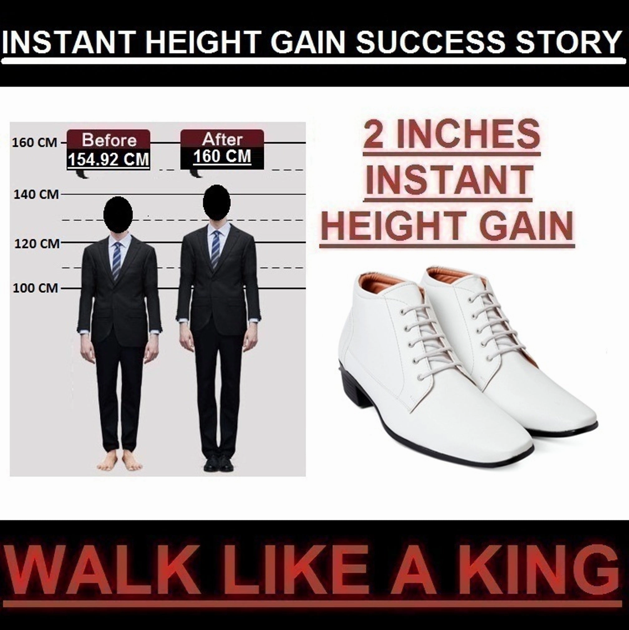 Bxxy Height Increasing Formal Lace-up Boots Leather Motorbike Boots