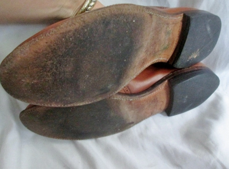 Danner Boots Mountain Light Mens ALLEN EDMONDS BRIDGETON USA Leather Mocs Walking Shoes Loafers 11D BROWN Slip On