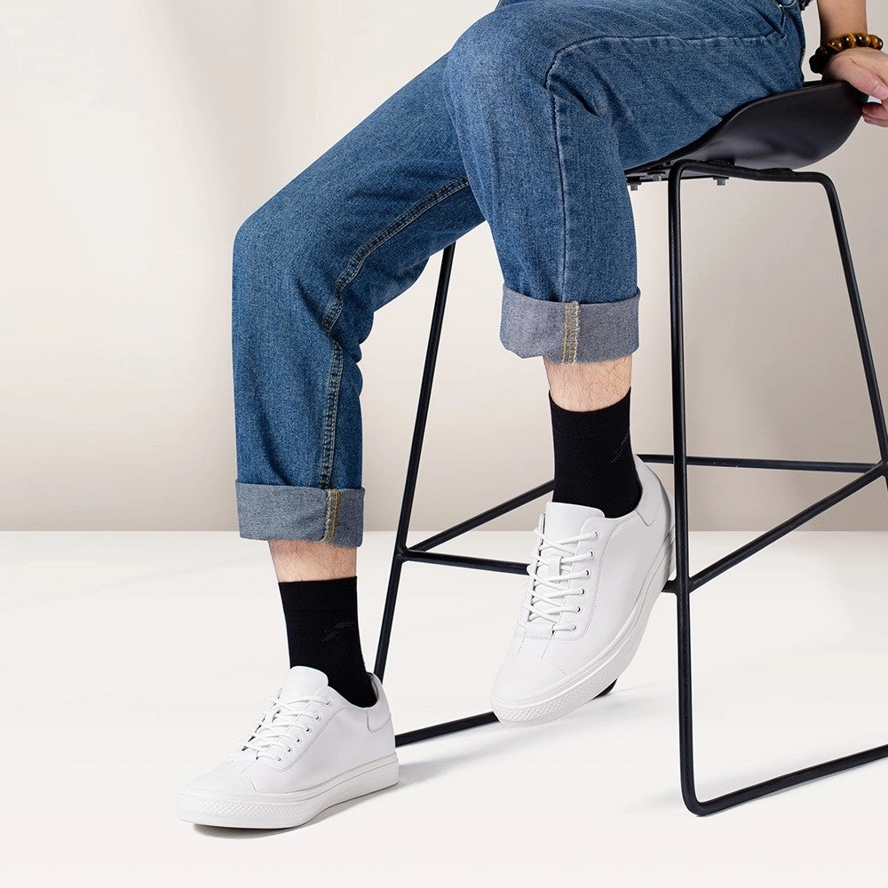 6 CM/2.36 Inches CMR CHAMARIPA  Elevator Shoes for Men - Step Up Your Style with 2.36 Inches of Height in White Casual Sneakers Slip On Walking Shoes Lightweight Casual Running Sneakers