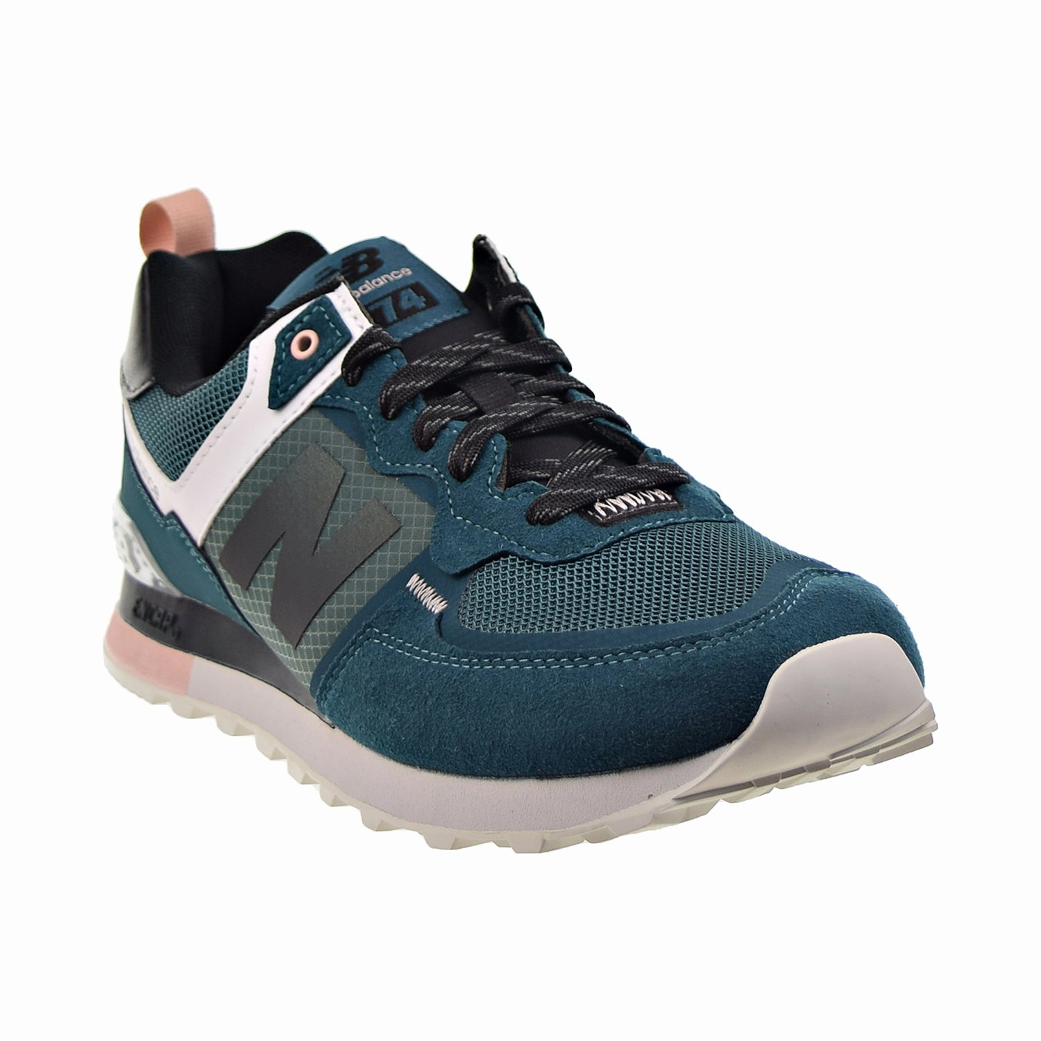 New Balance 574 Men's Shoes Mountain Teal-Oyster Pink New Balance Tennis Court Shoes