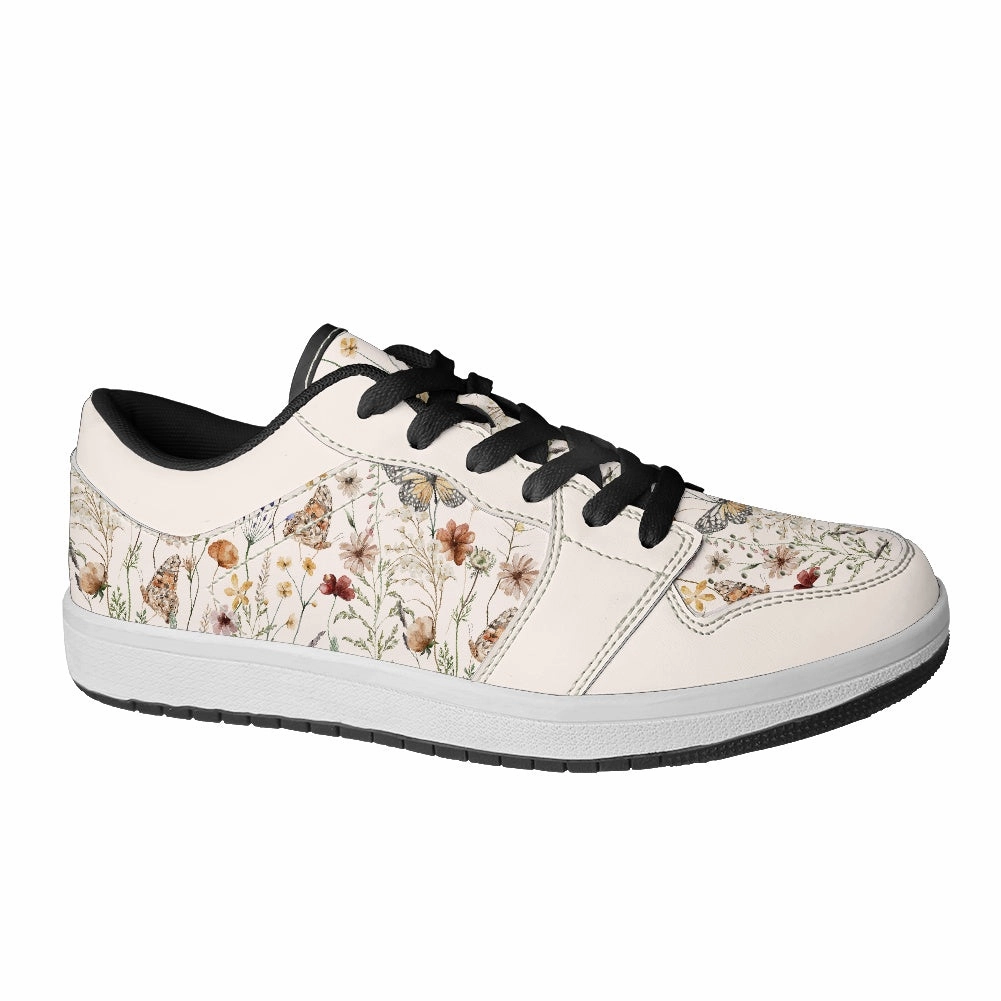 Tiny Bloom Watercolor Butterfly Vegan Leather Sneakers Rockport Shoes Sneakers