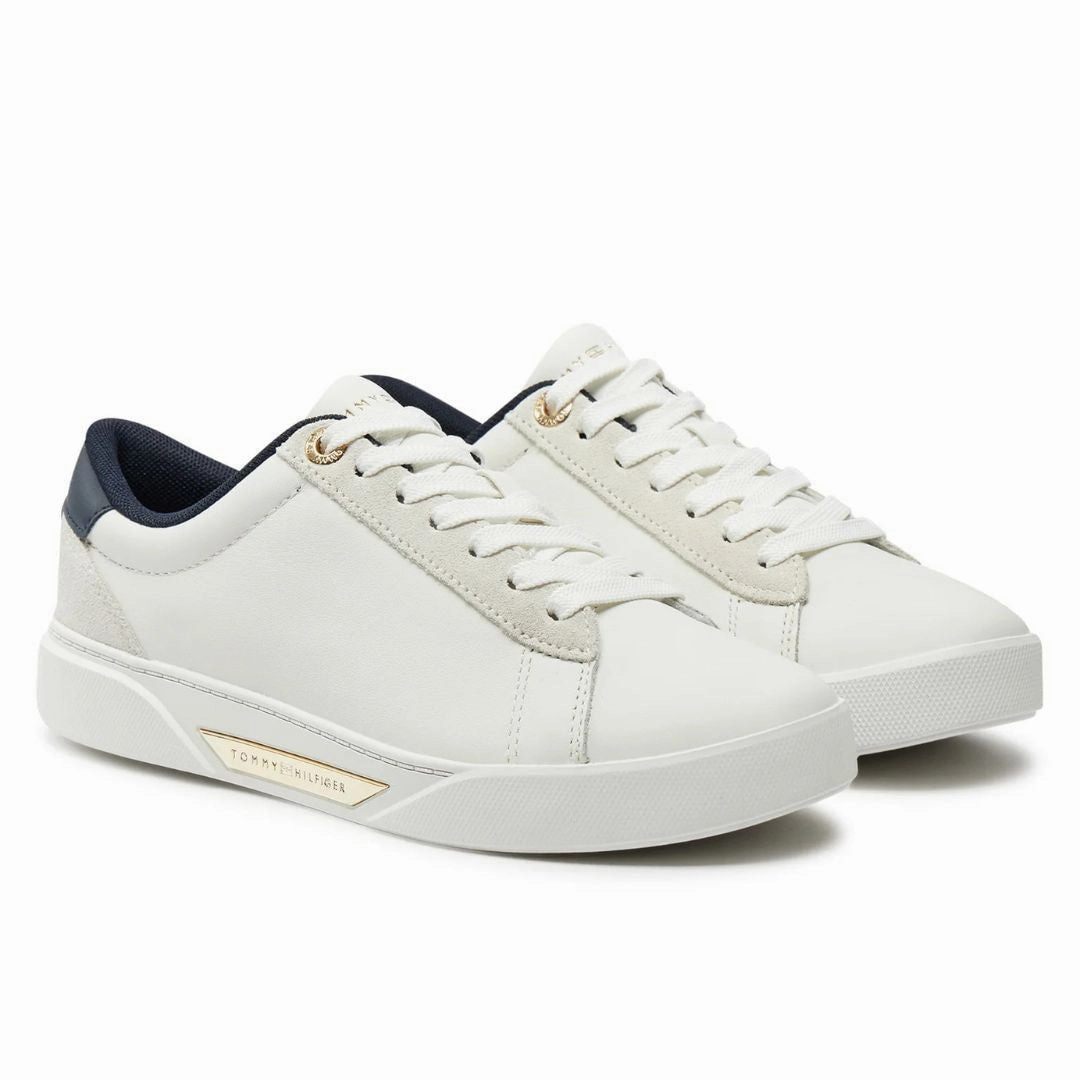 Tommy Hilfiger Chic Court Sneakers Women FW0FW08123-WHT Slides Sneakers