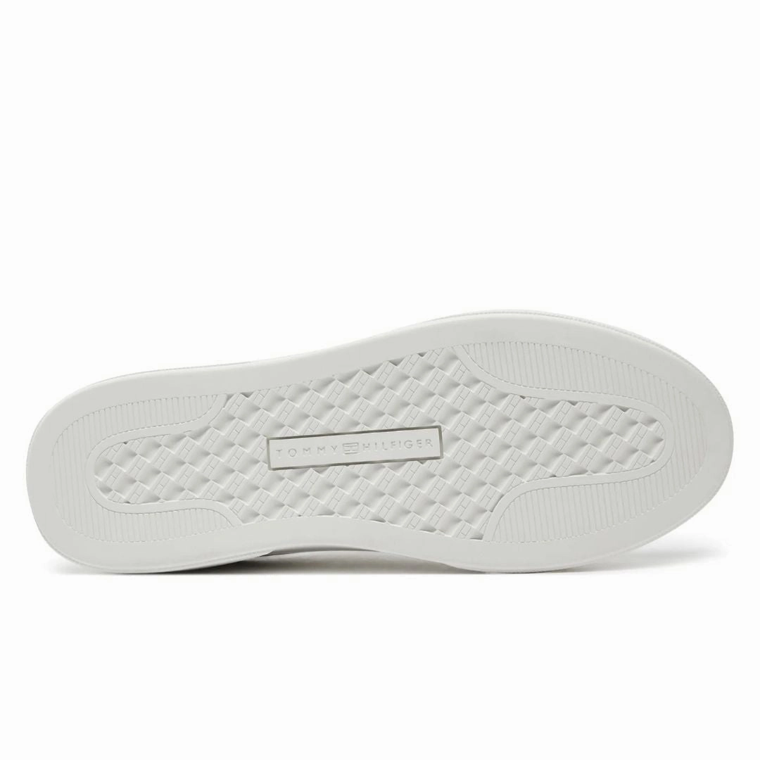 Leather Nursing Sneakers Tommy Hilfiger Chic Court Sneakers Women FW0FW08123-WHT