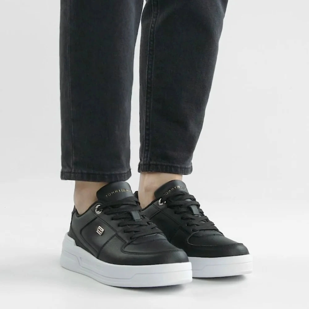 Tommy Hilfiger Essential Basket Women FW0FW07684-BLK Walk In Sneakers