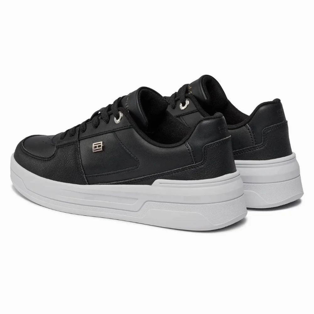 Tommy Hilfiger Essential Basket Women FW0FW07684-BLK Platform Walking Sneakers
