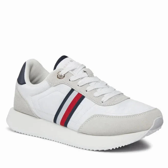 Balenciaga Arena Sneakers Tommy Hilfiger Essential Runner Global Stripes Women FW0FW07831-WHT