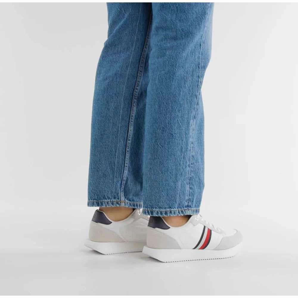 Tommy Hilfiger Essential Runner Global Stripes Women FW0FW07831-WHT Loafer Sneakers