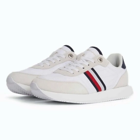 Tommy Hilfiger Essential Runner Global Stripes Women FW0FW07831-WHT Scoot Henderson Sneakers