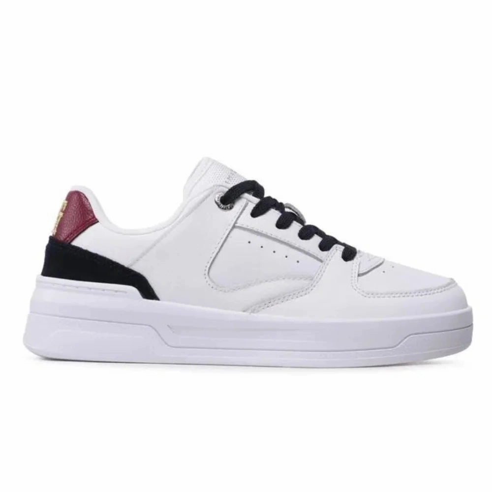 Bootcut Jeans And Sneakers Tommy Hilfiger Leather Basket Sneaker Women FW0FW06951-WHT