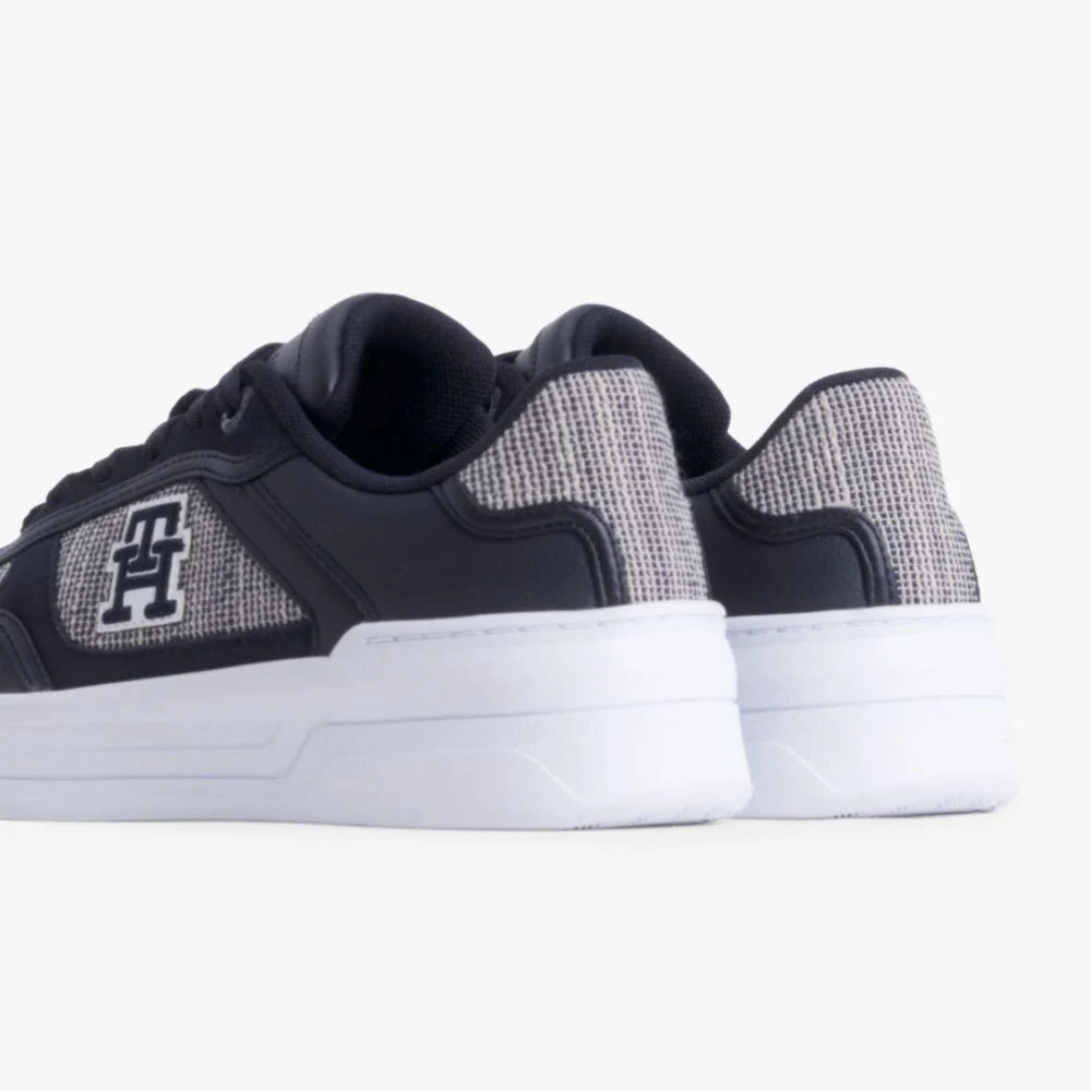 Tommy Hilfiger TH Woven Basket Sneaker Women FW0FW07289-NVYGRY Prada Shoes Sneakers