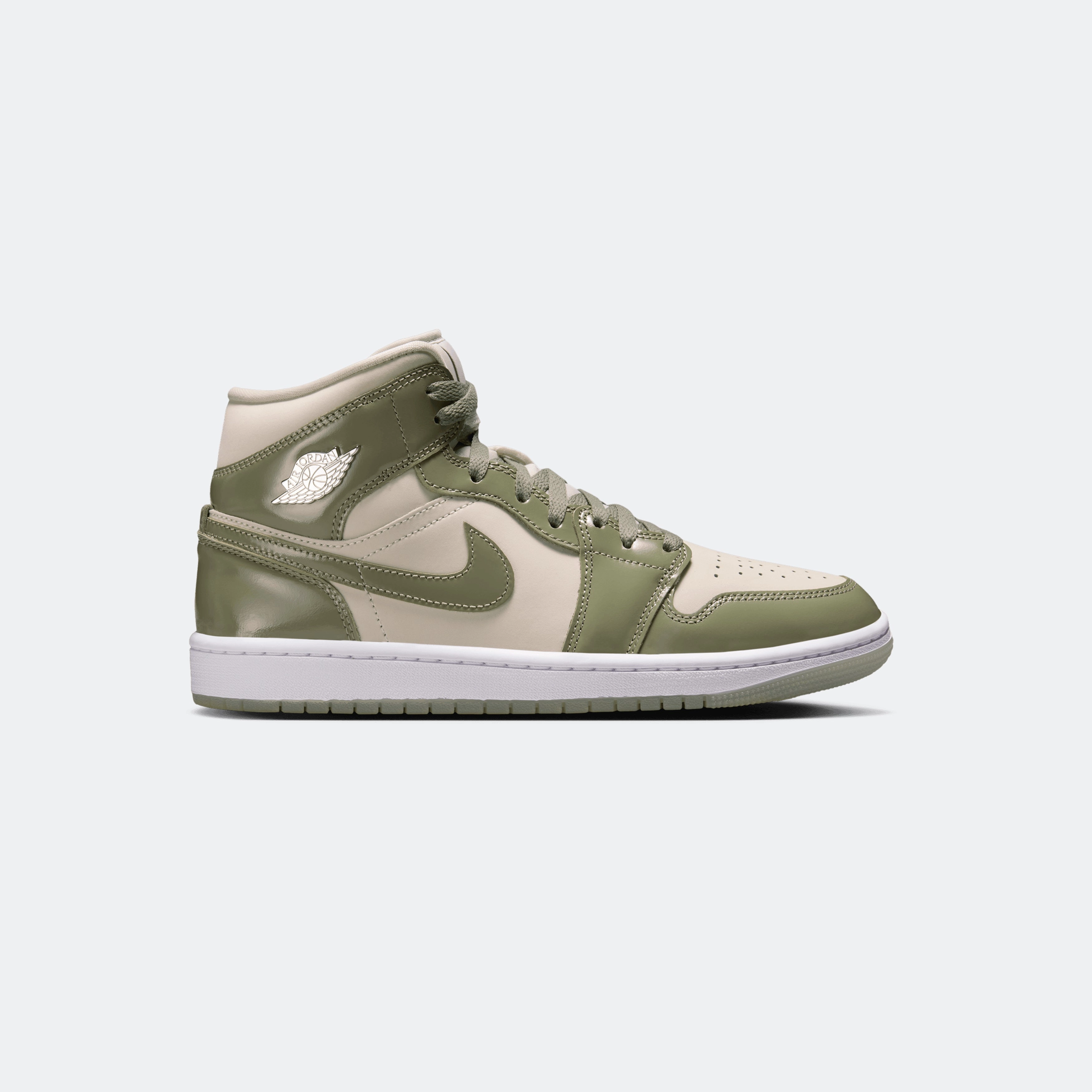 W Jordan 1 Mid "Oil Green" Asics Cumulus Shoes