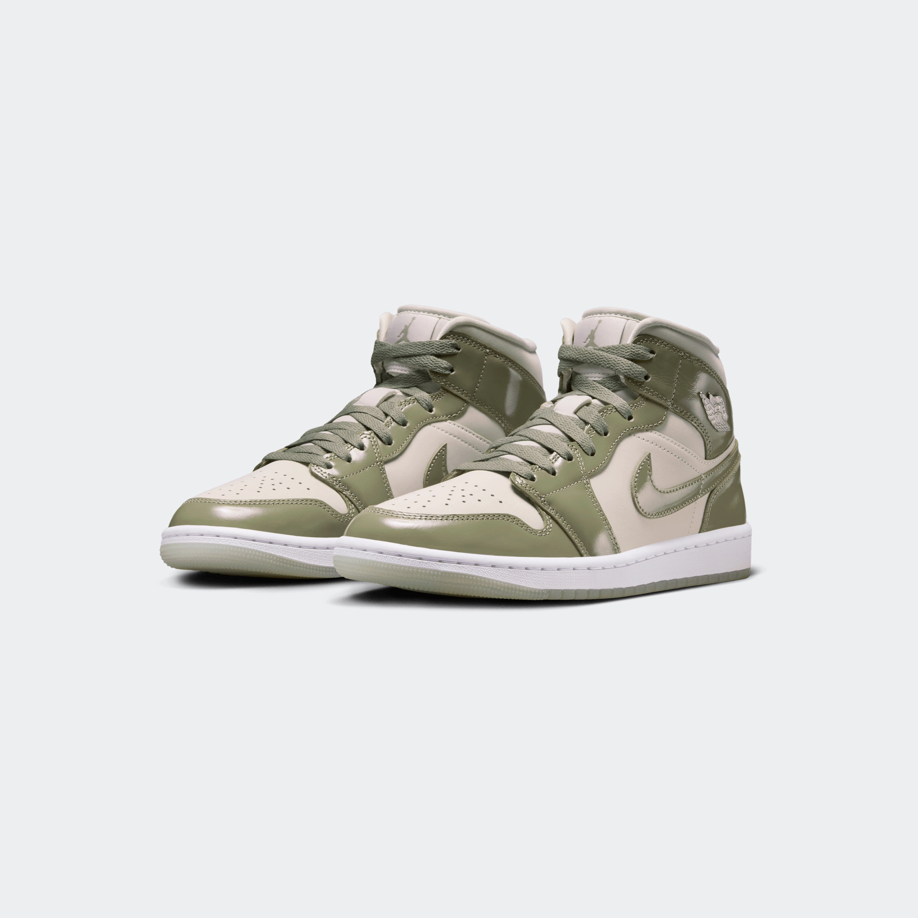 W Jordan 1 Mid "Oil Green" Asics Shoes Sizing