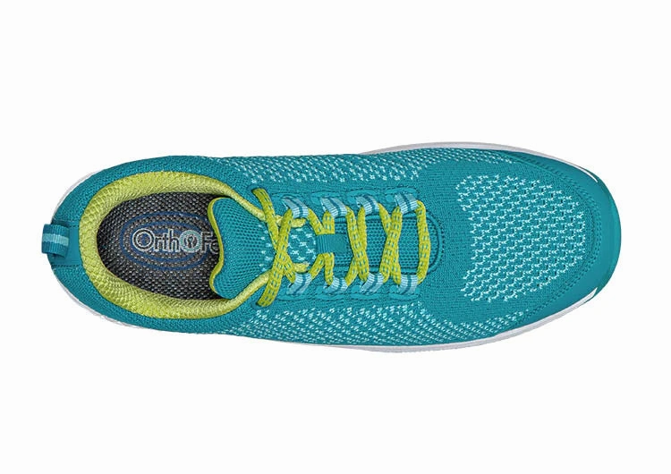 Planet Fitness And Silver Sneakers Orthofeet Women Coral Stretch Knit - Turquoise