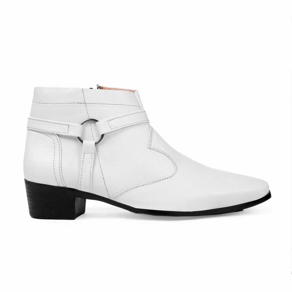 Correctional Officer Boots BXXY Men's New Height Increasing with Strapped Zipper and Buckle Boots for All Occassions and All Seasons