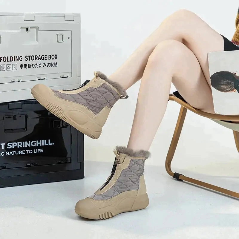 Retro Waterproof Warm Snow Boots Suede Shoe Waterproofing Spray