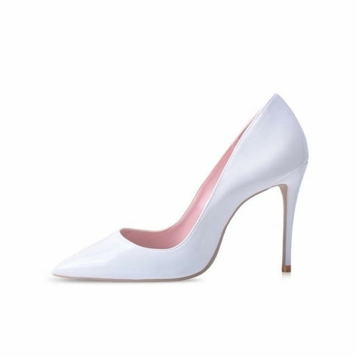 Women Pumps High Heels Shoes 10cm White Shoes for Wedding Lacquer Arch Support For High Heel Shoes