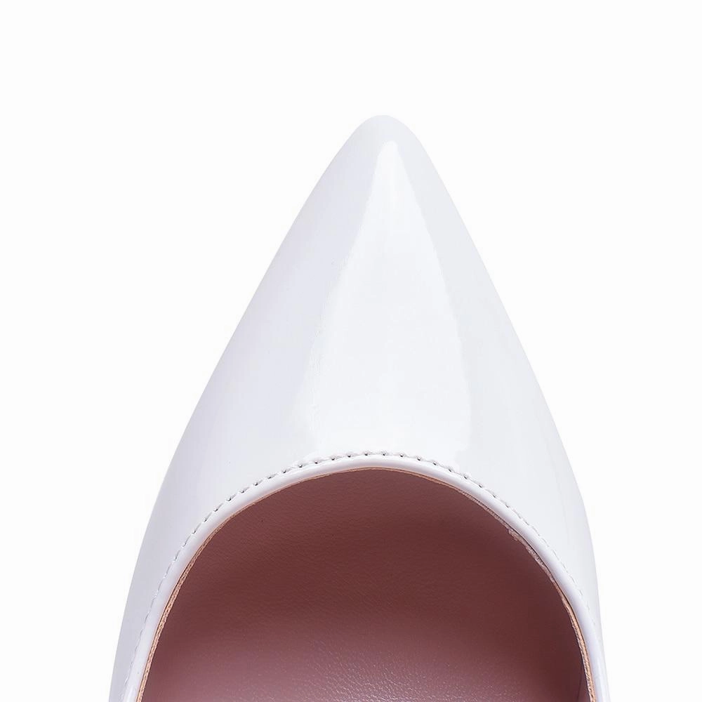 Replacement High Heels Women Pumps High Heels Shoes 10cm White Shoes for Wedding Lacquer