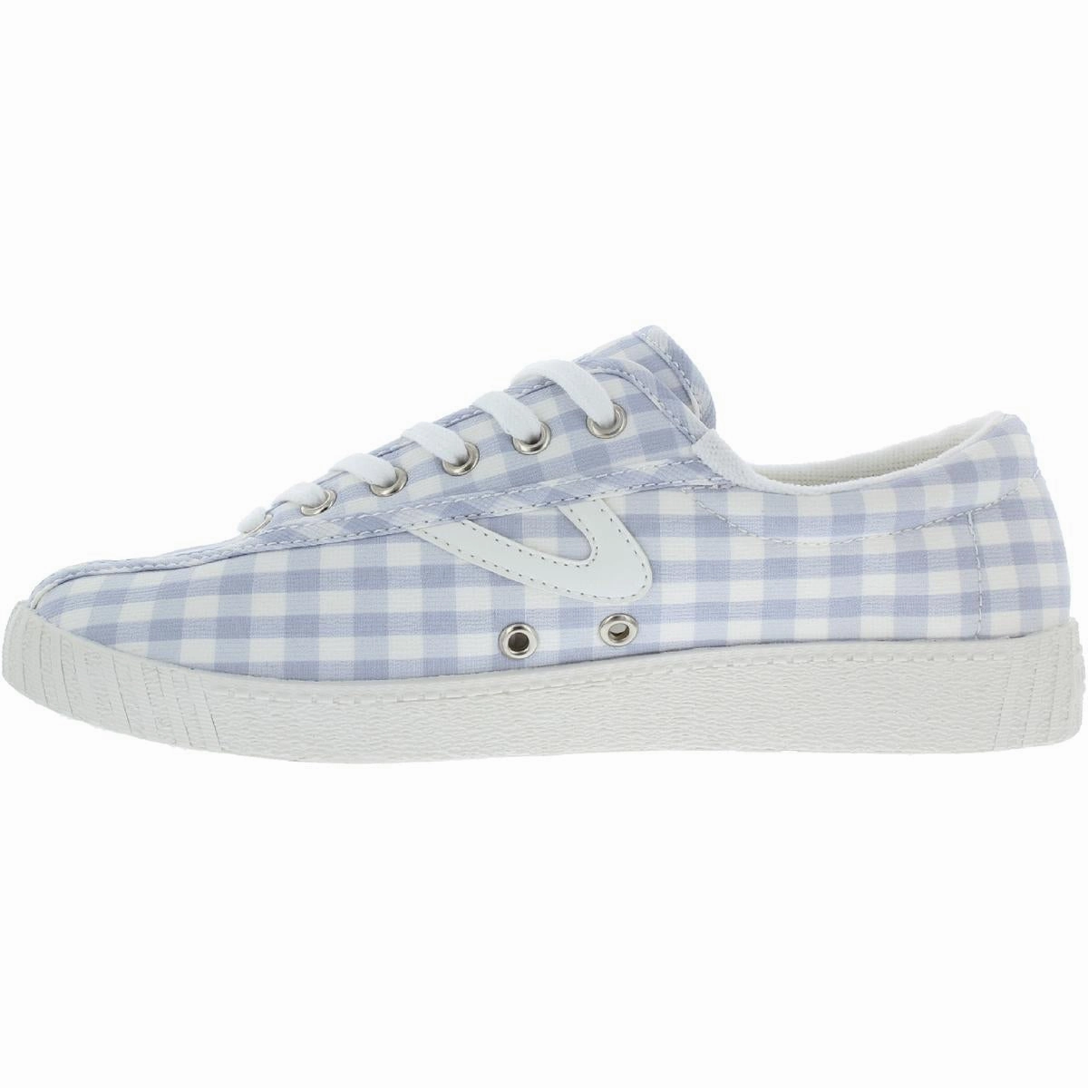 Affordable Training Shoes Tretorn Women's Nylite Gingham Lace Up Vintage Inspirered Tennis Sneakers