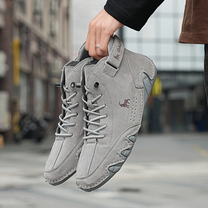 Tall Dress Boots Non Slip Shoes | Men's Casual Boots |  Microfiber Leather  Sneakers