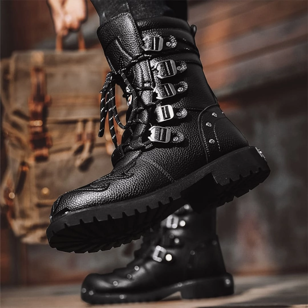 Georgia Boots Steel Toe TUCS Leather Punk Motorcycle Boots