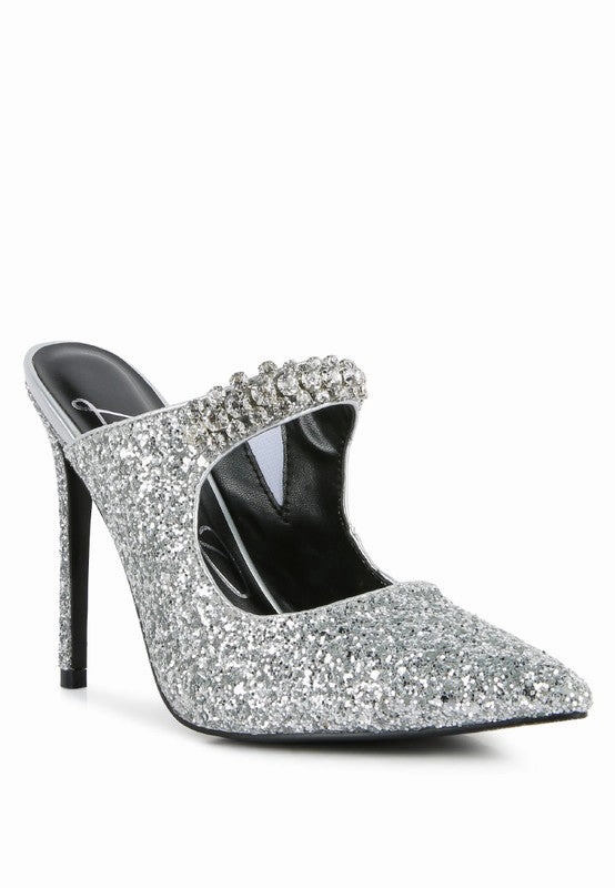 Twinklet Glitter Diamante High Heeled Sandals Sandals Ecco