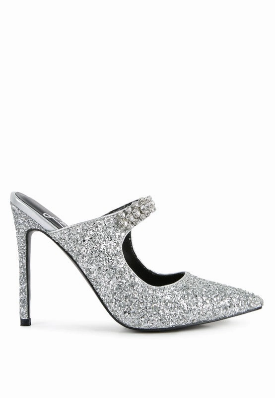 Dolce Gabbana Sandals Twinklet Glitter Diamante High Heeled Sandals