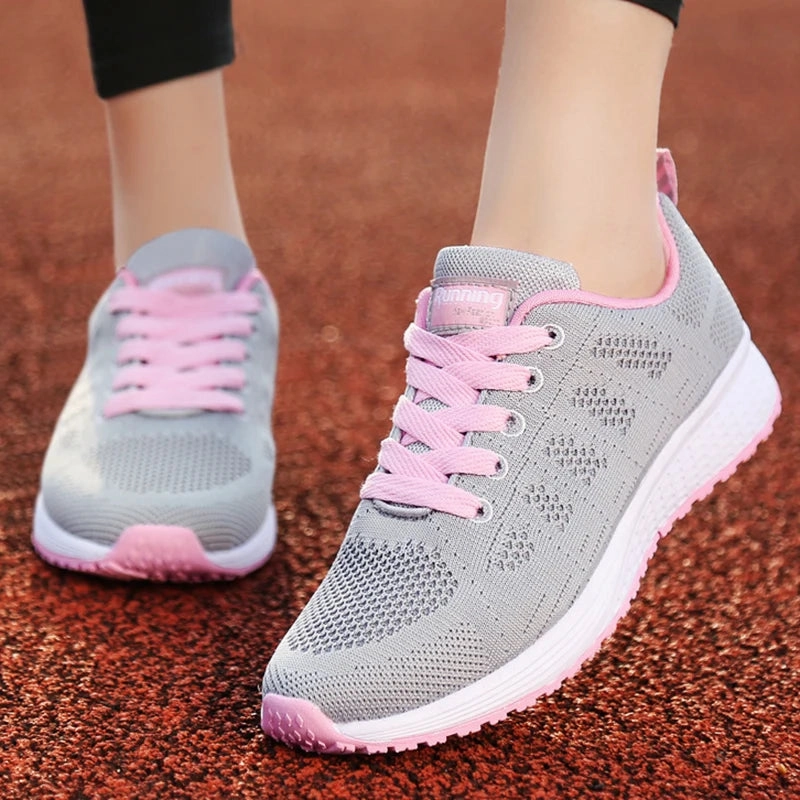 Racing Running Shoes Sneakers Women Shoes Fashion Vulcanize Chunky Sneakers Flat Ladies Shoes Walking Women's Sneakers Plus Size Mujer Shoes Woman