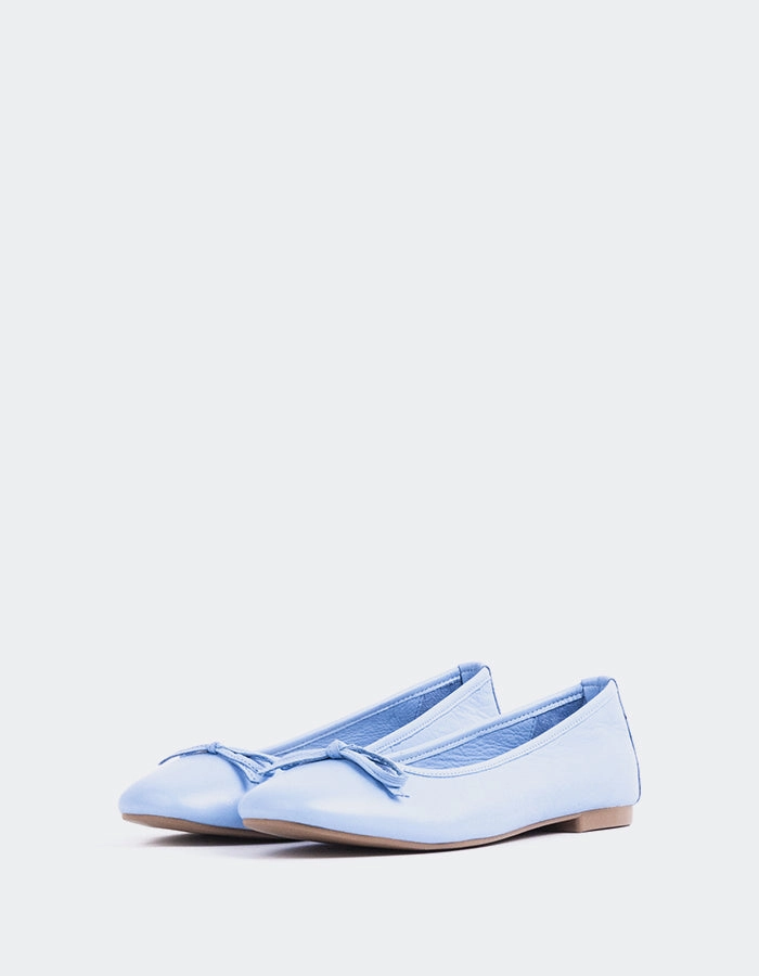 Ramesses Light Blue Leather Wedding Shoes Flat Sandals