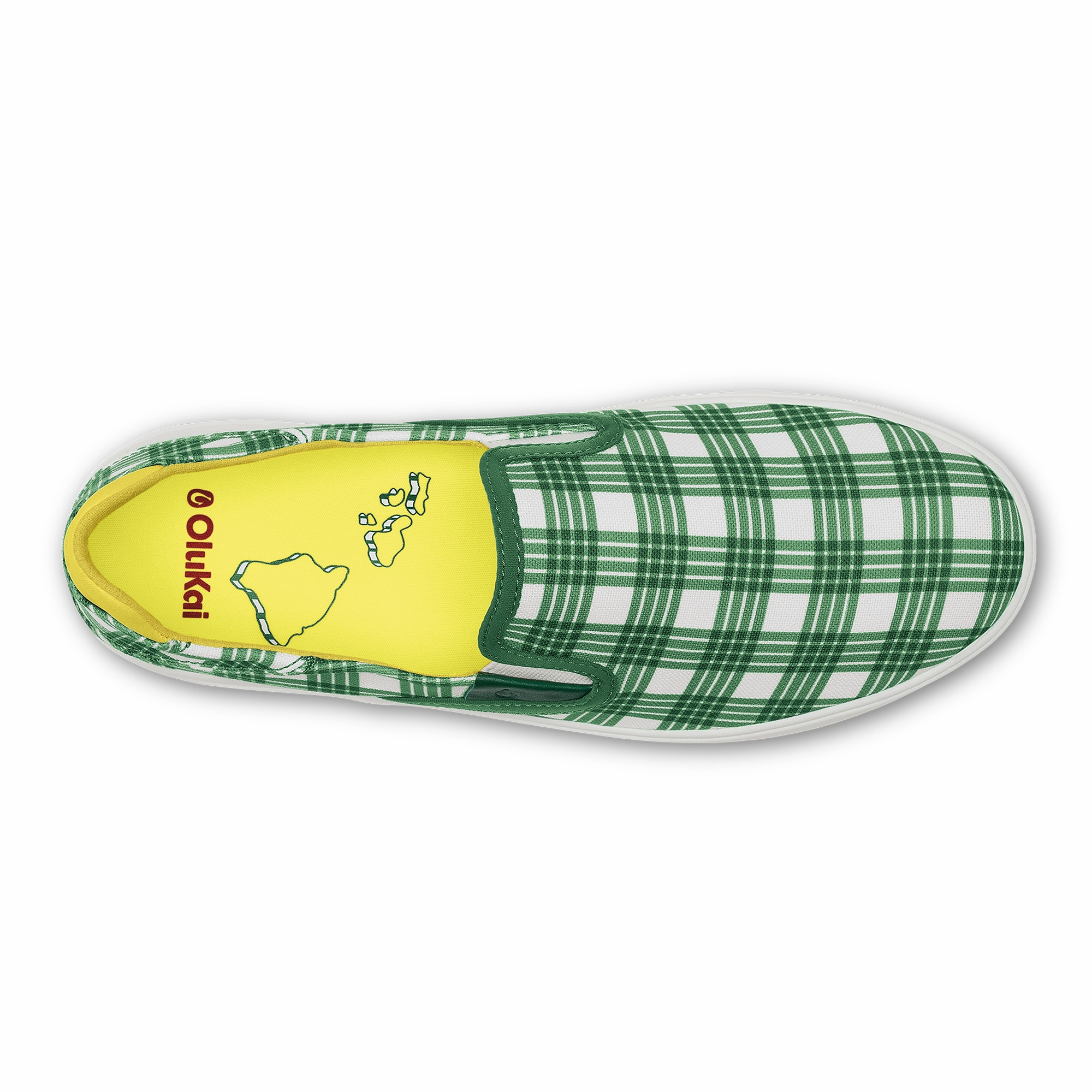 Waialae Slip On - Medium Green / Bright White Heathland Golf