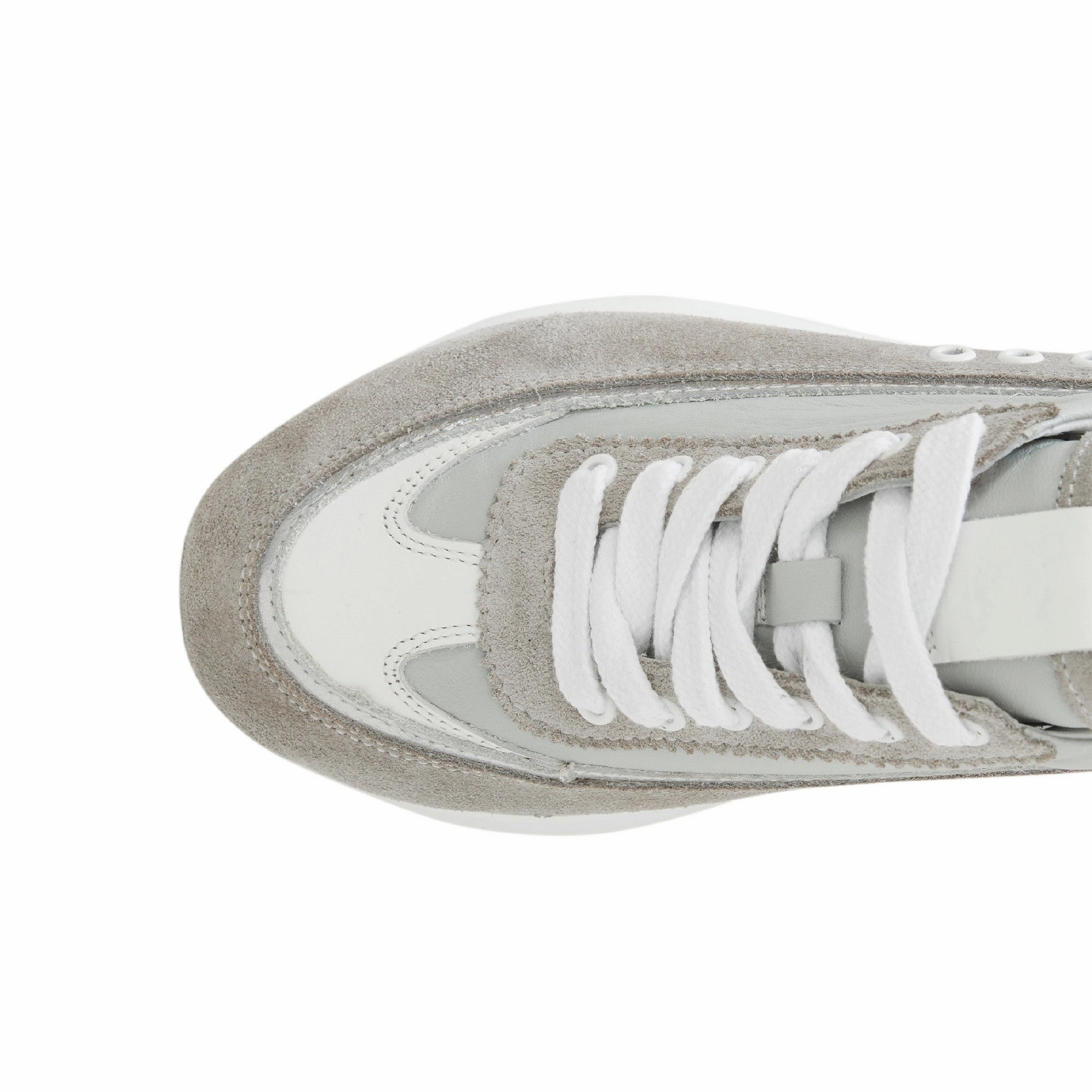 Comfortable Travel Sneakers Women's Suede Calf Leather Handmade Sneakers W5014