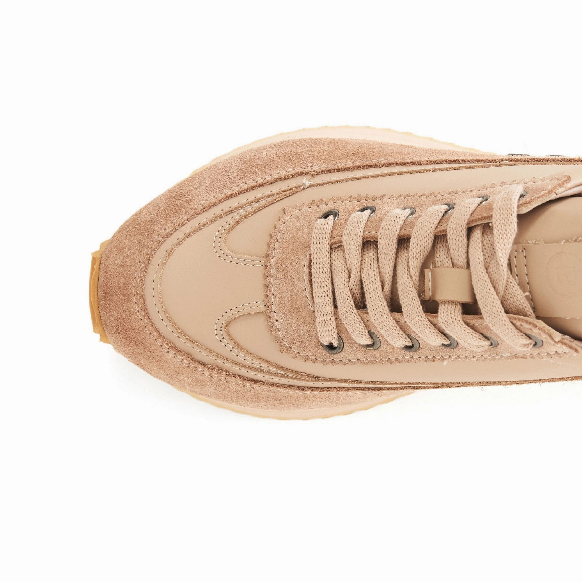 White Canvas Sneakers Women's Suede Calf Leather Handmade Sneakers W5014