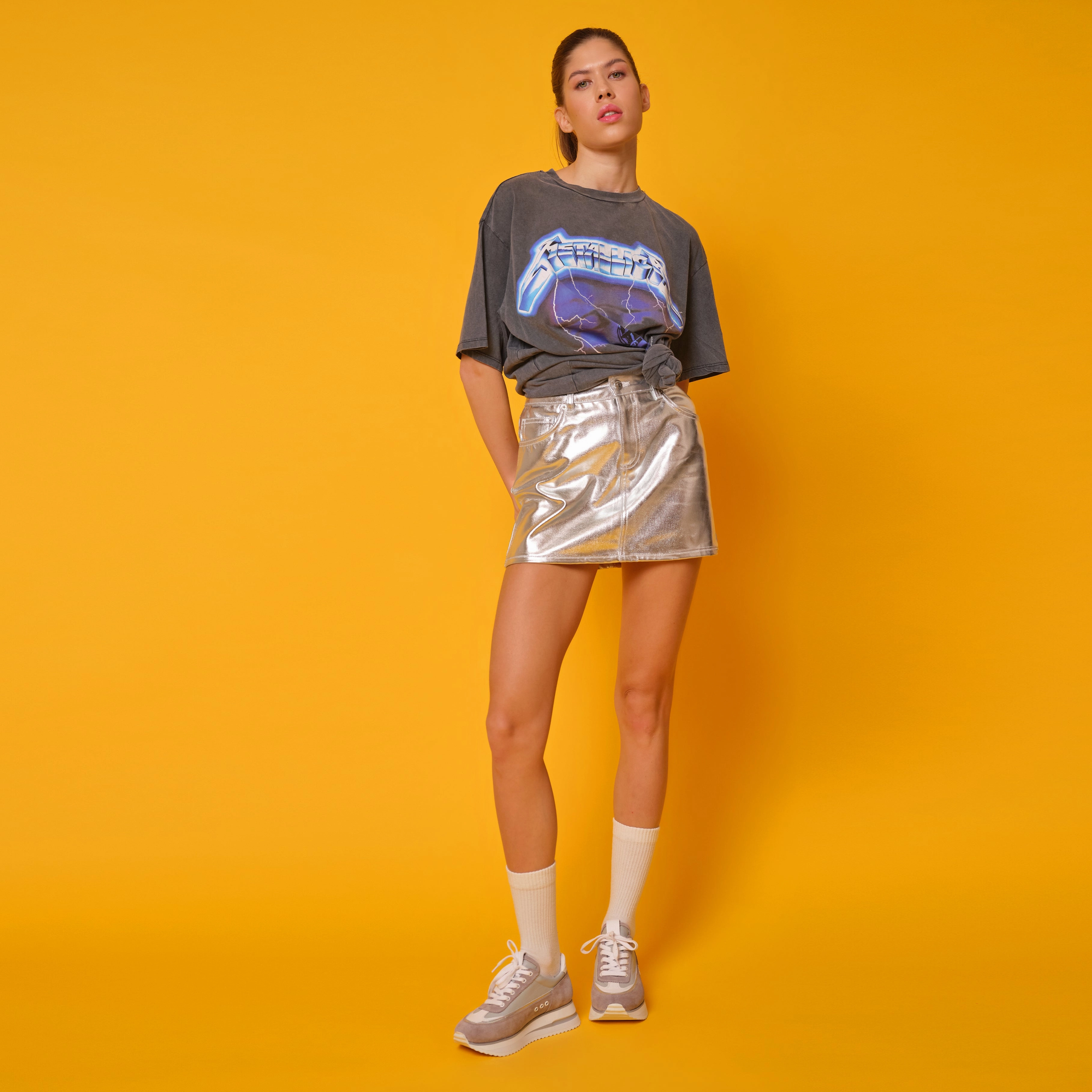 Tall Sneakers Women's Suede Calf Leather Handmade Sneakers W5014