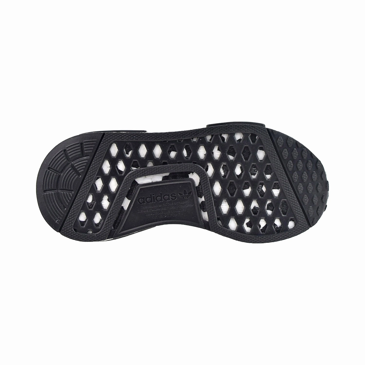 Adidas NMD_R1 Little Kids' Shoes Core Black/Cloud White Synthetic Adidas Shoes