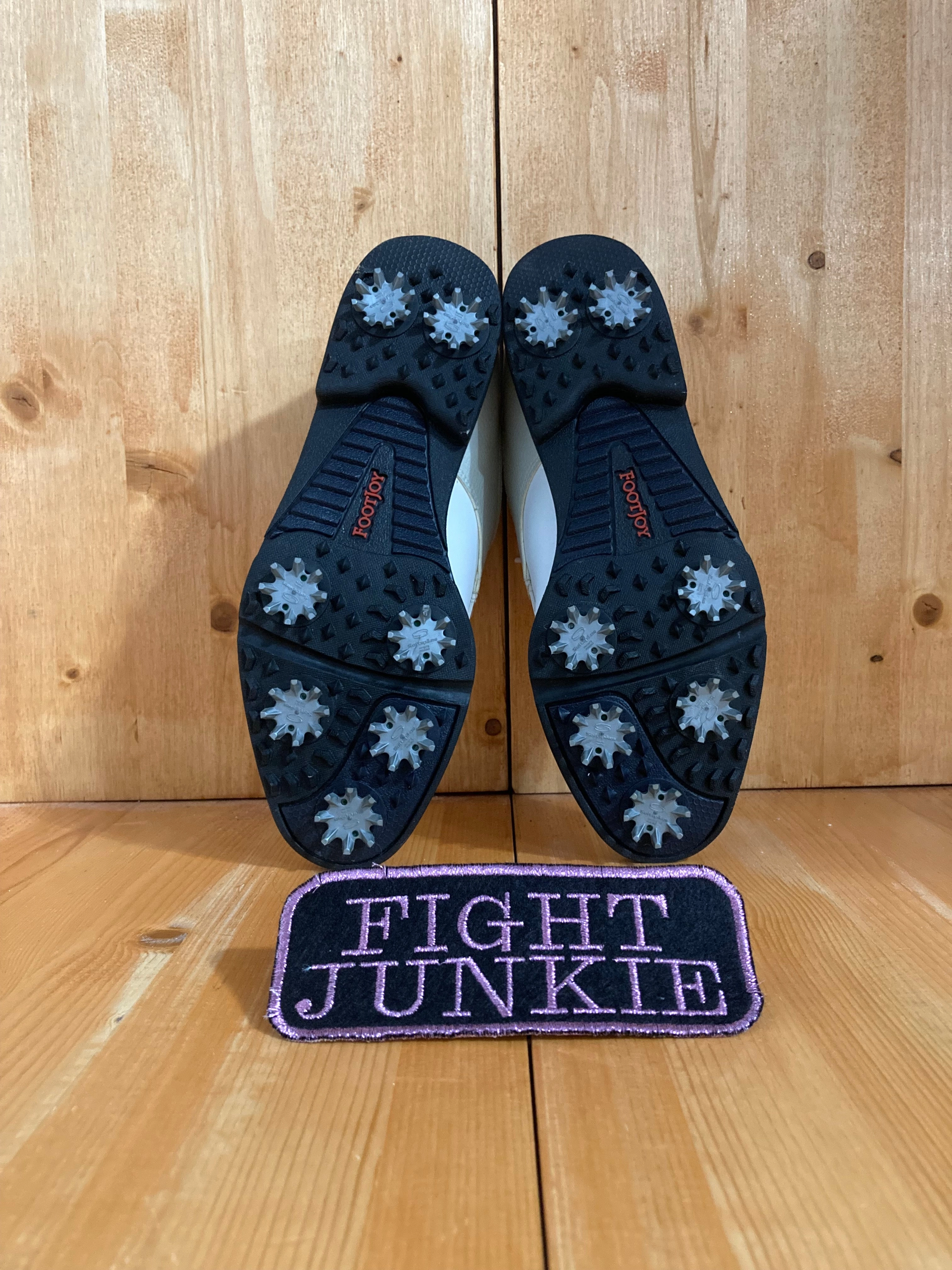 FOOTJOY GREENJOYS Women Size 8M Leather Golf Shoes Sneakers White 48704 Mg4 Golf Shoe