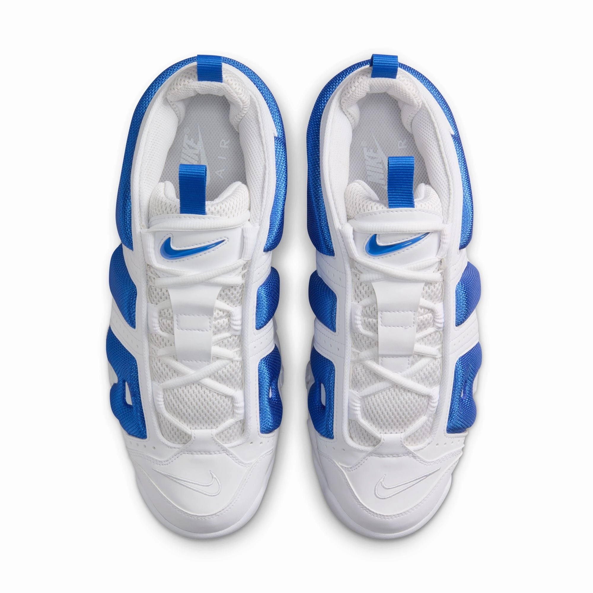 MENS NIKE AIR MORE UPTEMPO LOW (WHITE/HYPER ROYAL/PSYCHIC BLUE) Asics Gel Challenger Tennis Shoes