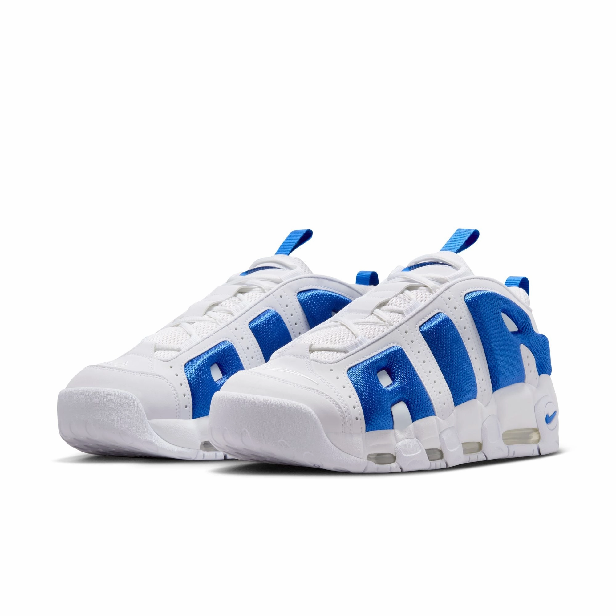MENS NIKE AIR MORE UPTEMPO LOW (WHITE/HYPER ROYAL/PSYCHIC BLUE) Asics Shoes Designer