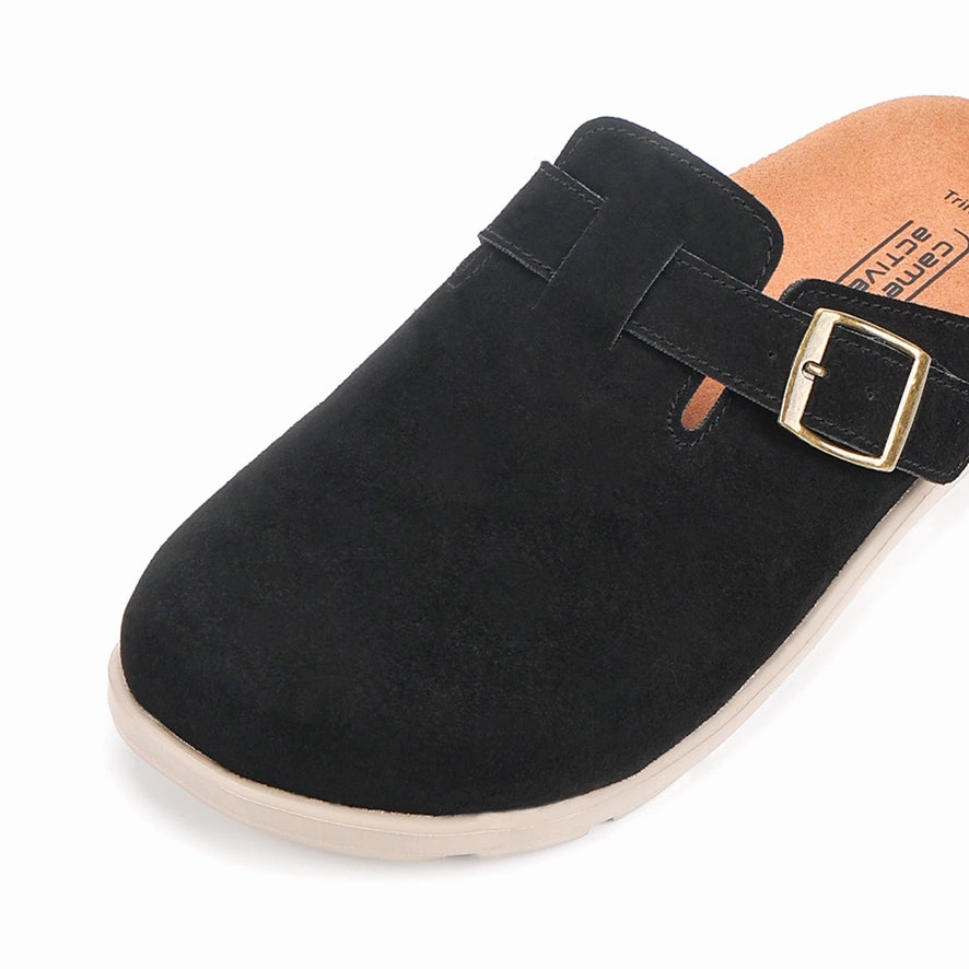 Studded Sandals camel active Women Trinity 1 Buckled Clogs Sandals -752407-CV01SV-1-BLACK