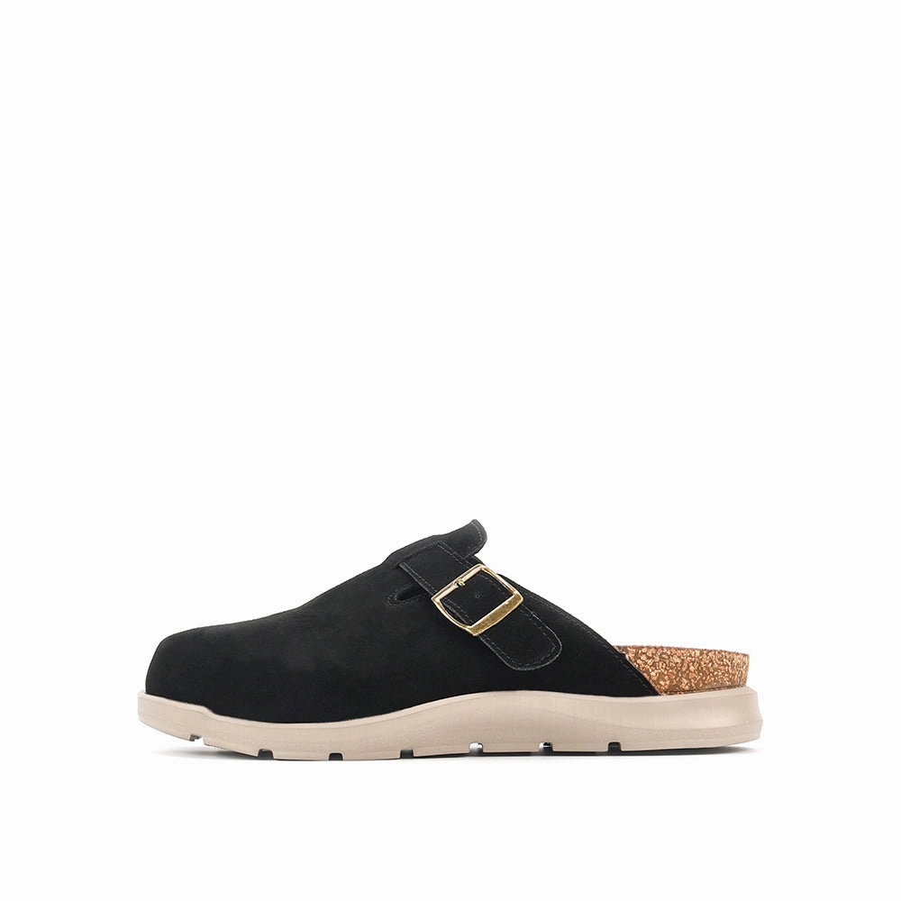 Toe Covered Sandals camel active Women Trinity 1 Buckled Clogs Sandals -752407-CV01SV-1-BLACK