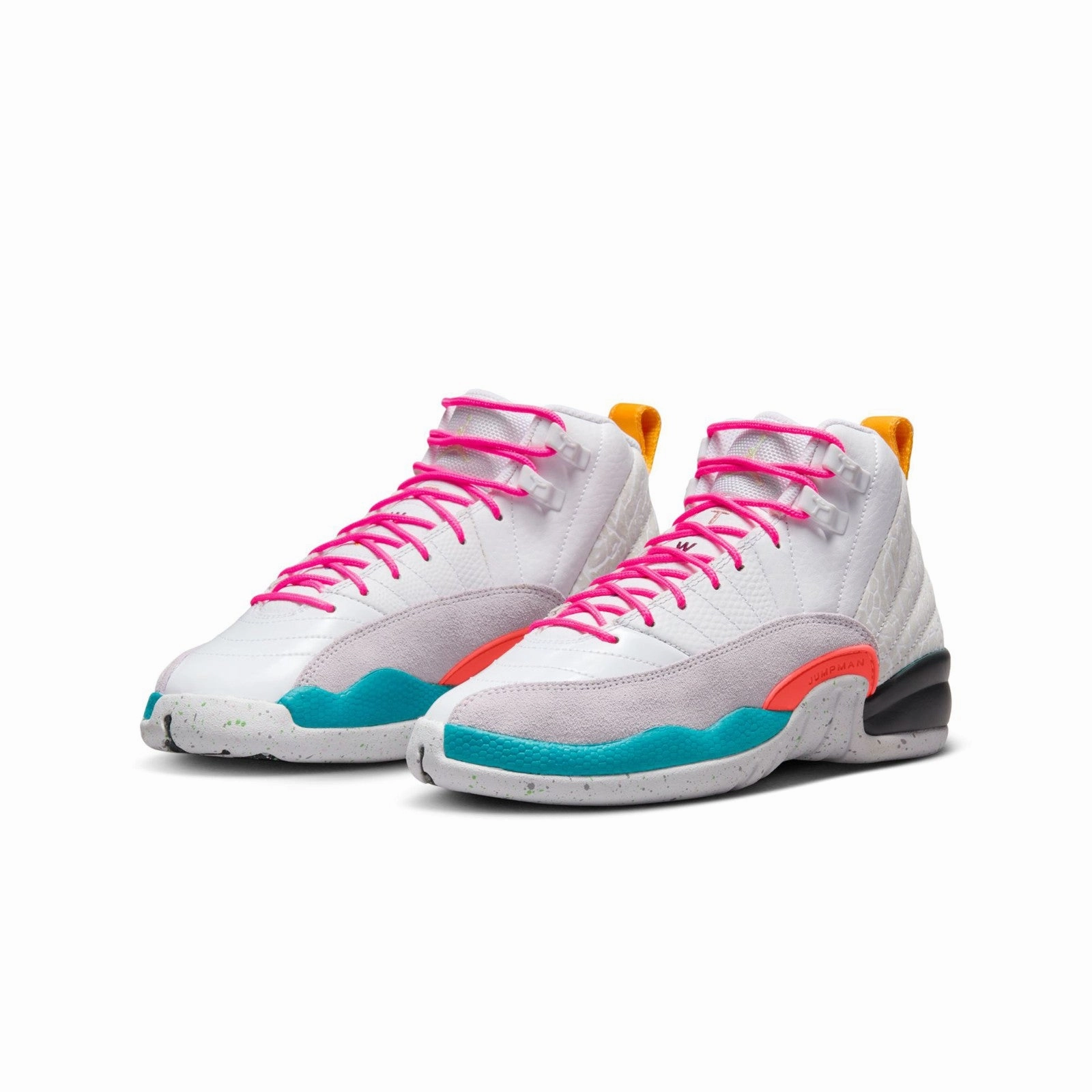 Asics Shoes Marathon Air Jordan 12 Retro "White Vapor Green" Grade Schol Kids Shoes 153265-130