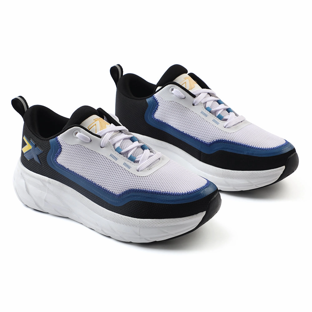 Olympus Running Shoes Leap7x White Sports Lacing Running Shoes For Men ROBUST-3E By Liberty