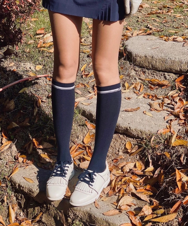 Dryjoy Golf Shoes Giclee Women's On the Ground Spikeless Golf Shoes - Navy