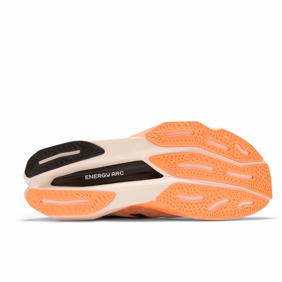 New Balance Women's FuelCell SuperComp Elite V4 Running Shoes in White/Angora/Hot Mango SS25 Flyknit Trainer Shoes