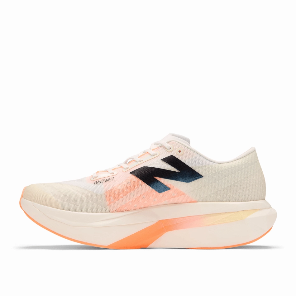 New Balance Women's FuelCell SuperComp Elite V4 Running Shoes in White/Angora/Hot Mango SS25 Puma Nitro Training Shoes