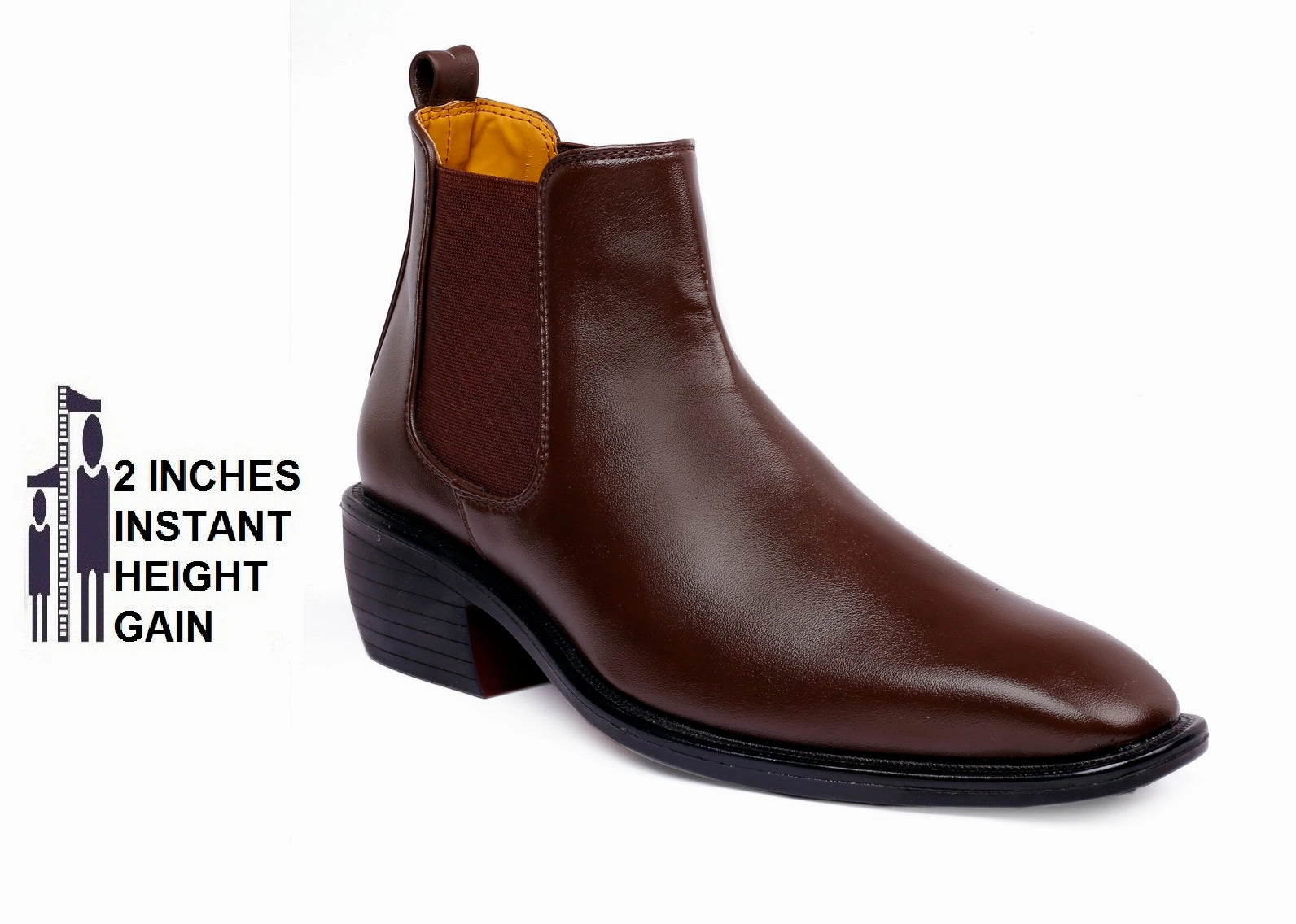 Men's 2 Inch Hidden Height Increasing Trendiest Boots Stiletto Thigh High Boots