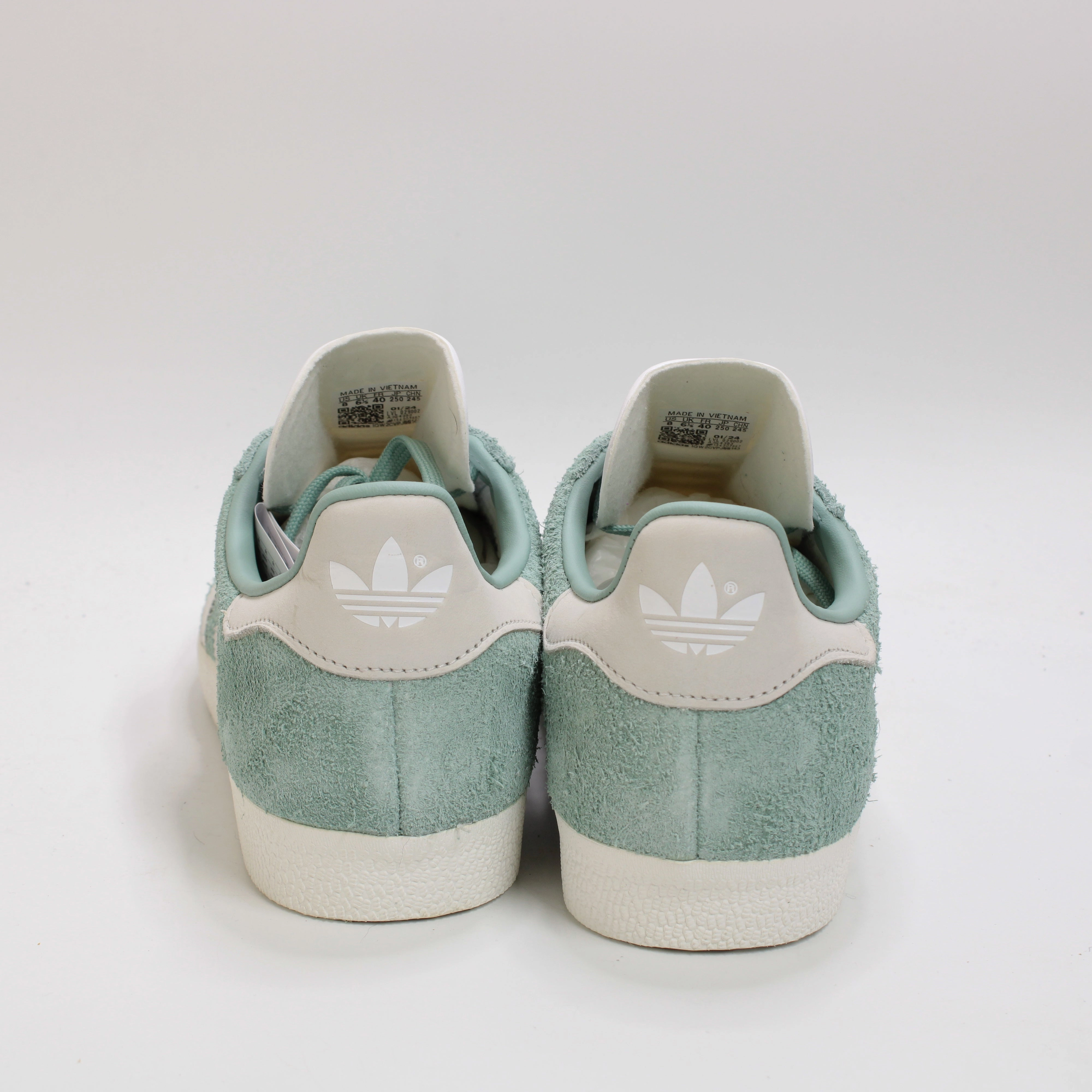 Adidas Ava Court Tennis Shoes adidas Gazelle Trainers Hazy Green Offwhite White