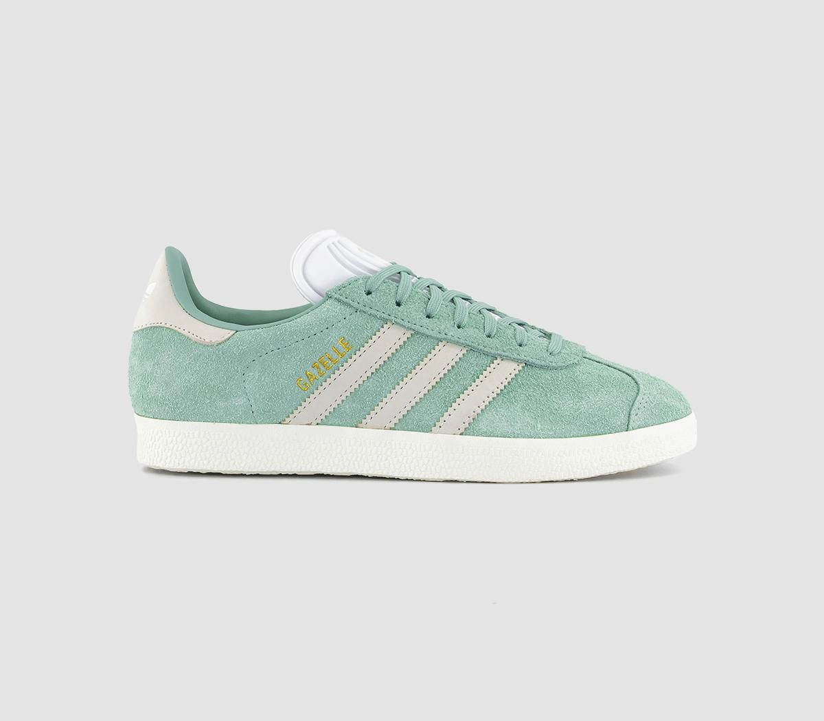 Amazon Adidas Soccer Shoes adidas Gazelle Trainers Hazy Green Offwhite White