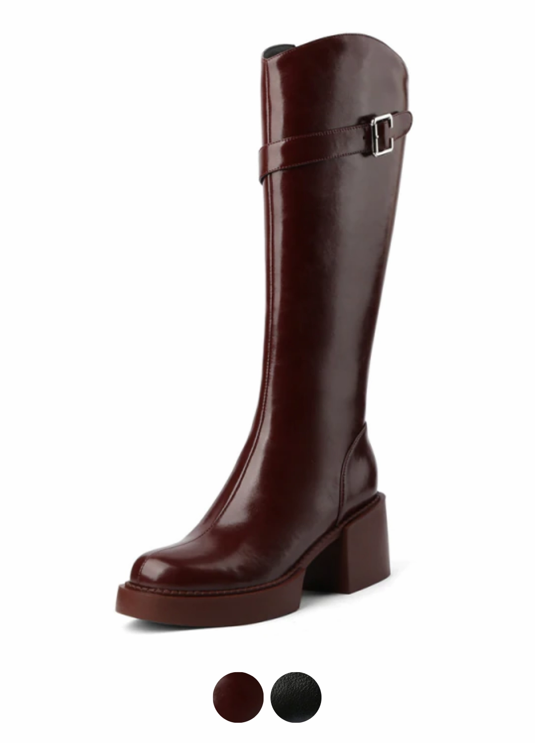 Chocolate Boots USS Shoes Barbas Women's Leather Knee High Boots
